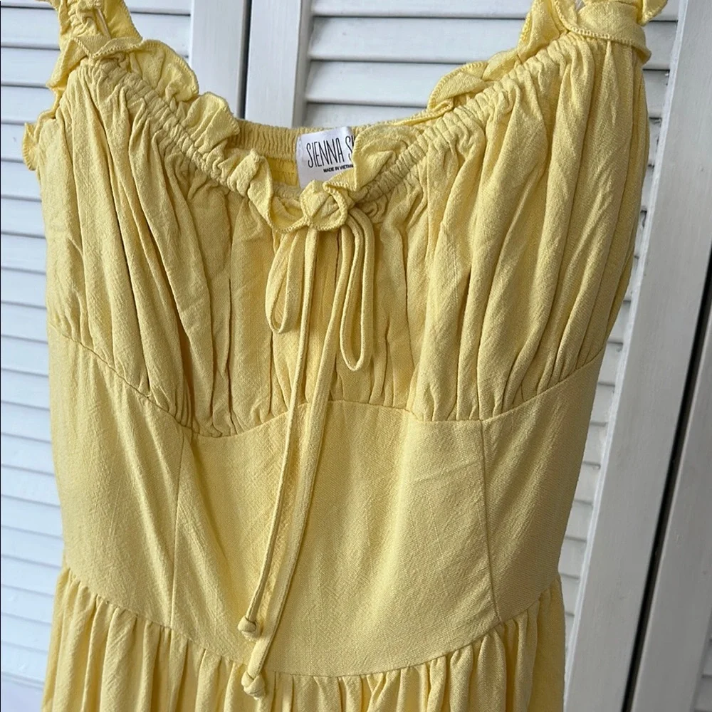 Yellow Ruffled Sundress - Picture 3 of 6